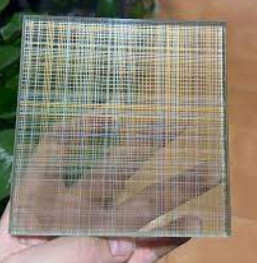 内装用 透明/彩色 メッシュ 層状 ワイヤード ガラス